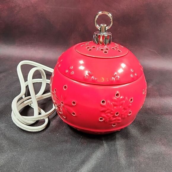 🩵PartyLite Red Christmas Traditions Ornament Fragrance Warmer - Picture 2 of 8